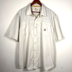Carhartt Force Fishing Shirt Men's 2XL Short Sleeves Outdoor Performance Hiking